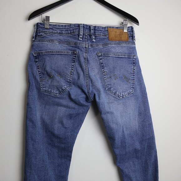 Parasuco Classic Slim Straight Medium Blue Wash Men's Denim Jeans Size W30 29L - Picture 5 of 9